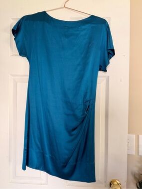 Banana Republic Teal Stretch Silk Short Dress